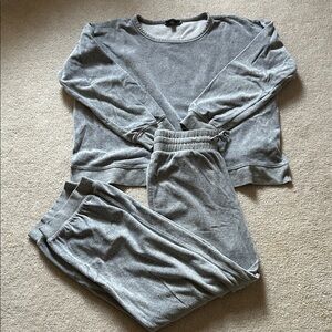 Jcrew velour matching sweatsuit